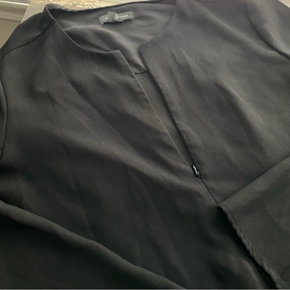 Club Monaco Bramah Zip-Front Black Top - Size Medium - Picture 2 of 9